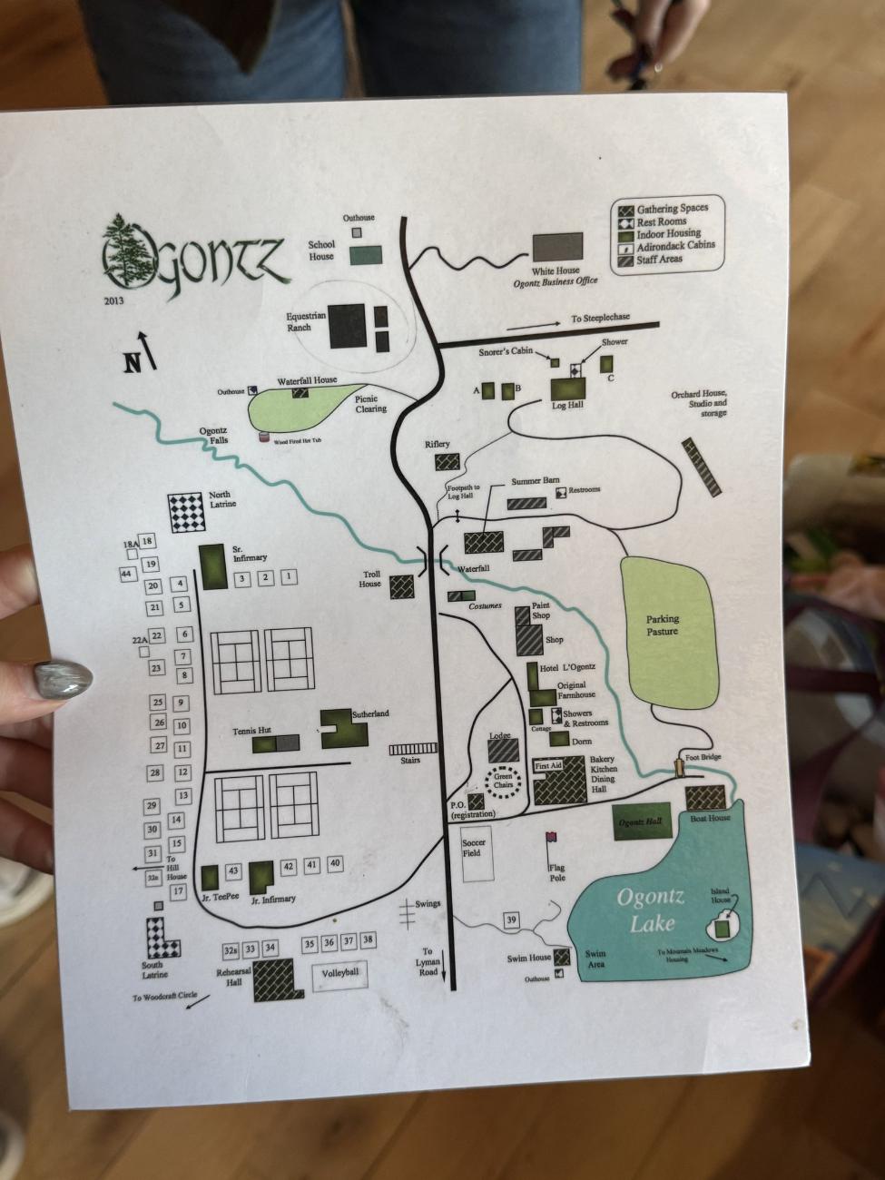 Physical site map used for logistics