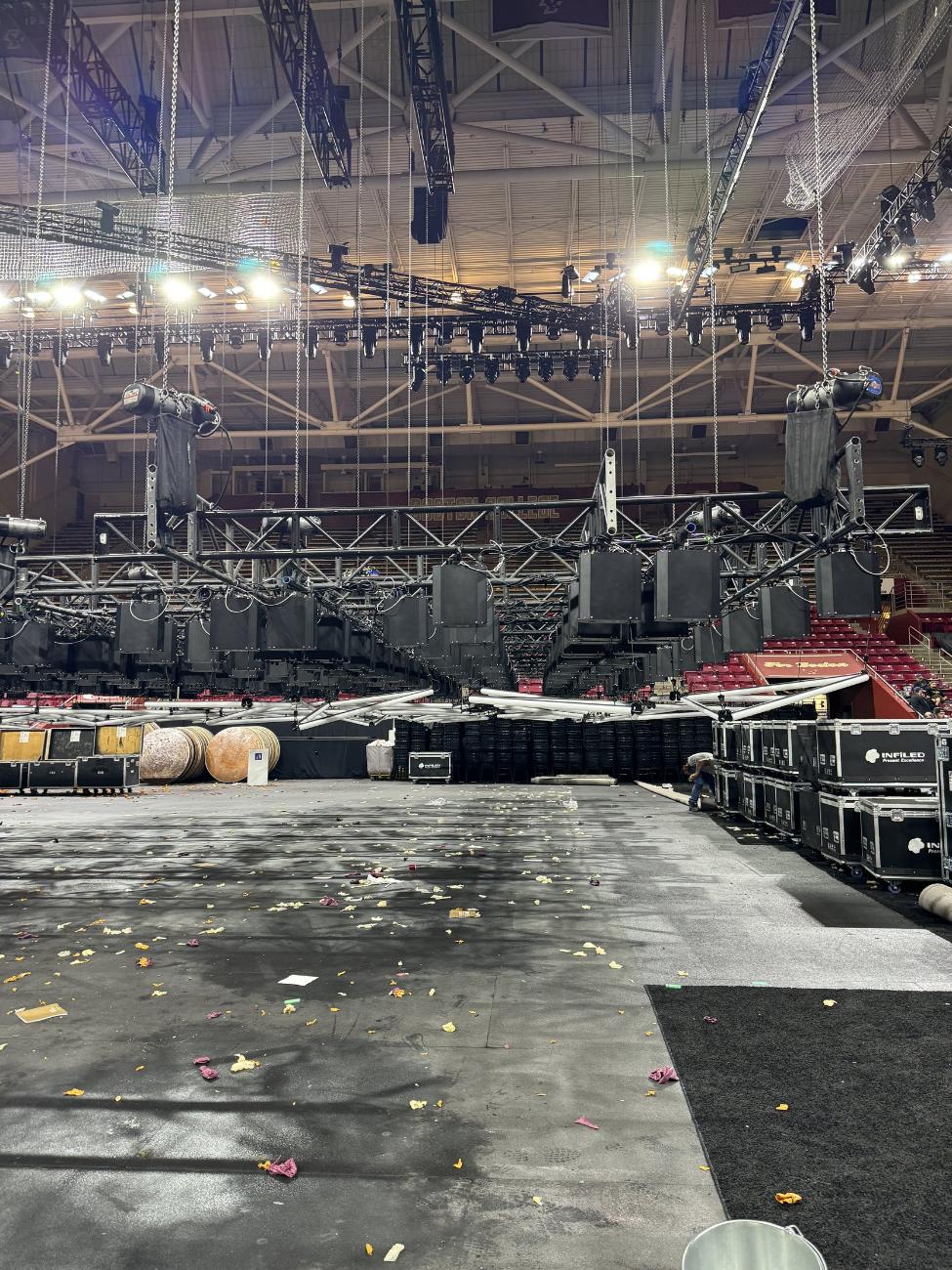 Arena after the show, during load-out